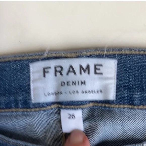 Frame Denim Le High Skinny Distressed Jeans 26 - Picture 6 of 7